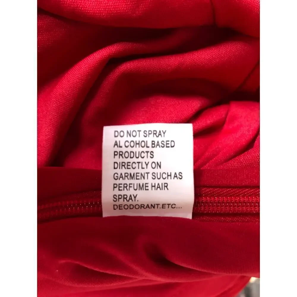 Ieena for Mac Duggal 25929 Dress Long Sleeve Cowl Back Jersey Gown NWT Red 10
